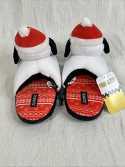 Peanuts SNOOPY Christmas 3D Scuff Plush Sleep Time Slippers Sz 13/1 little kid