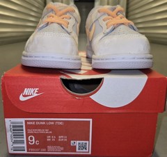 Nike Dunk Low Toddler Sneakers 9C Leather Pale Ivory/Melon Tint FB9107-100