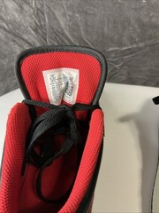 Red Air Jordan 1 Low GS “White Toe” Red Black Size 6.5Y (553560-063)