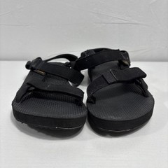 Teva Original Universal Kids Sz 2 Black Hook And Loop Sandals