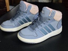 Adidas Hoops Mid Top 2.0 Athletic Sneakers Shoes Girls Sz 13 Purple Pink Basket