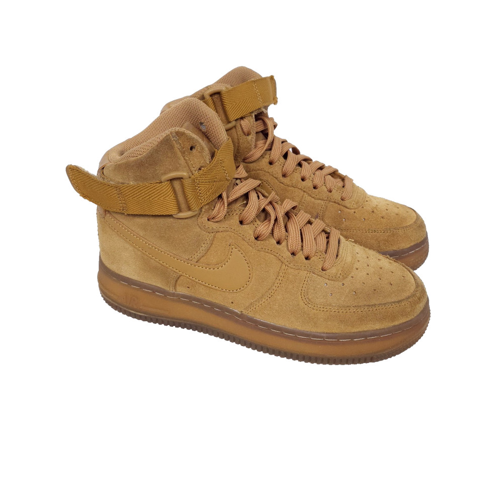 Nike Air Force 1 High LV8 3 Wheat Brown Suede Gum Youth Size 4.5 Y CK0262-700