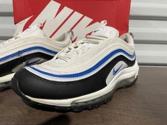 Nike Air Max 97 GS 921522 107 – White, Signal Blue, Black – Size 7 Y Youth USED