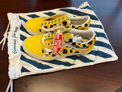 NEW!! Vans Old Skool Sunflower Checkerboard Sneakers Yellow/White Unisex 6.5