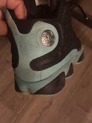 Jordan Air Jordan 13 Retro Black/Blue Leather Mid-Top Sneakers Unisex Kids 6Y