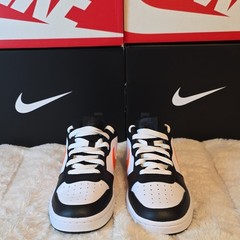 Nike Court Borough Low 2 (GS) White/Orange/Black 4.5Y BQ5448-115
