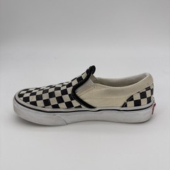VANS Slip On Checkerboard Canvas Loafers Kids Size US 1.5 Black White