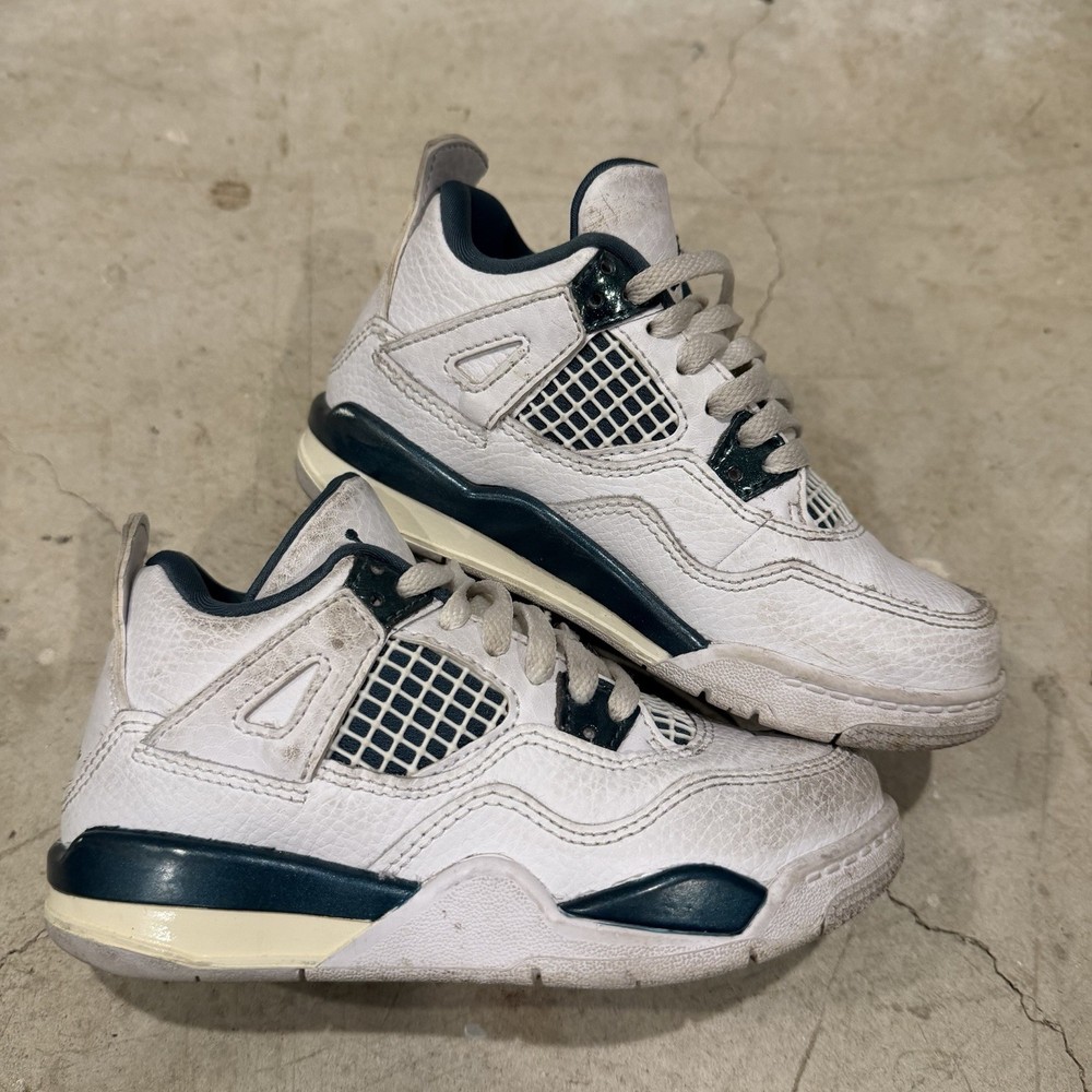 Little Kid’s Jordan 4 Retro White/Oxidized Green-White (BQ7669 103) – 10.5C