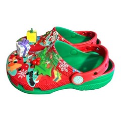 Disney ❤️💚Mickey Mouse & Friends Crocs Christmas Holiday Clogs for Kids SZ 12
