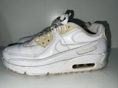 Nike Air MAX 90’s Sneaker White Athletic Shoes US SZ 6Y CD6864-100 VJ