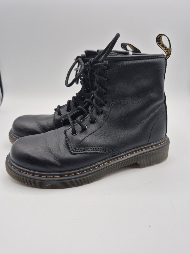 Dr. Martens Junior 1460 Softy Leather Boots Black Zip/Lace Up Size 3