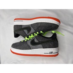 Nike Air Force 1 LV8 GS Felt Black Ghost Green Orange DZ5287-001 Kids Size 7Y