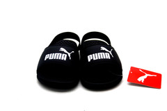 PUMA COOL CAT BACKSTRAP BX PS 384117-01 BLACK/WHITE LITTLE KIDS SANDAL