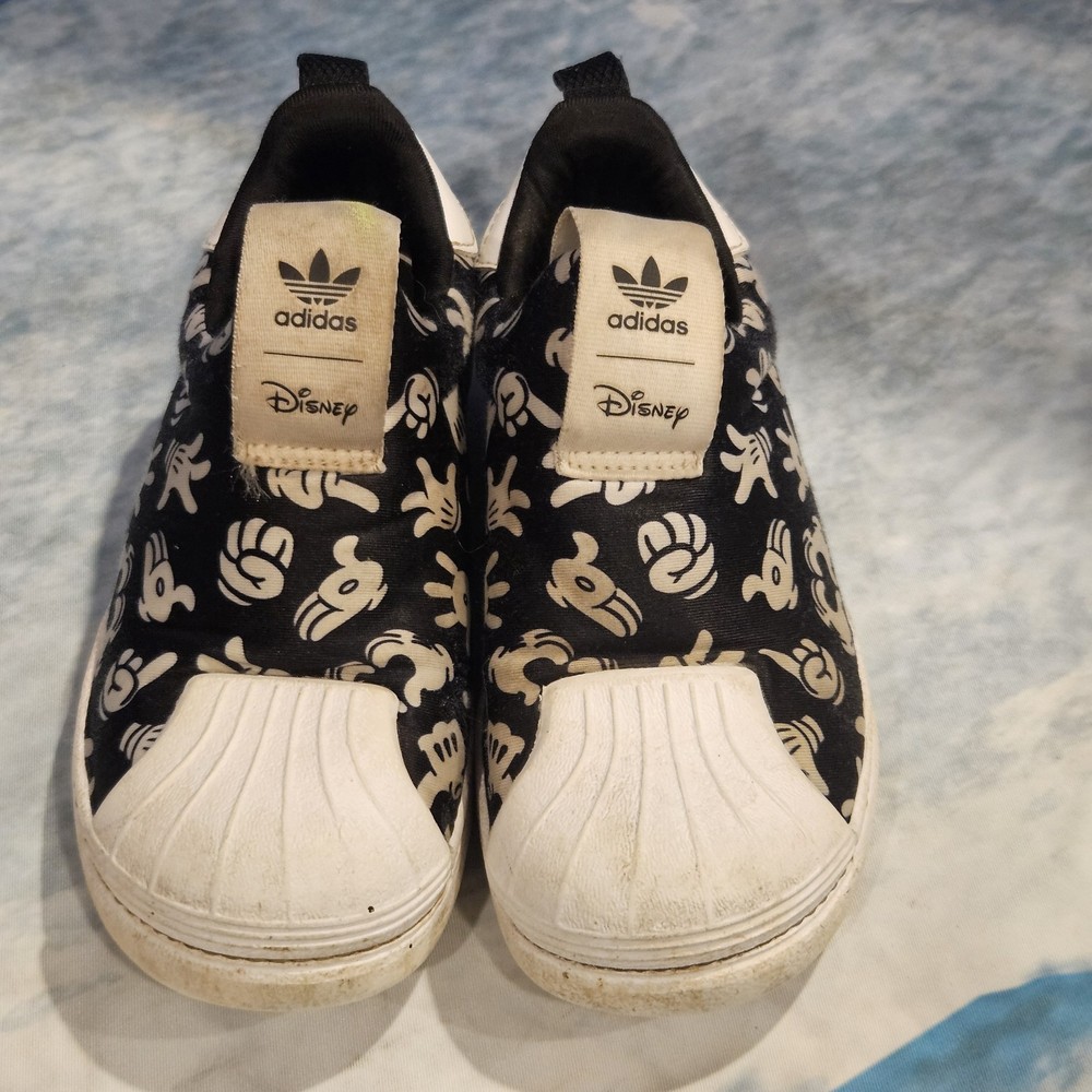 Disney Adidas Mickey Mouse Superstar 360 Slip On Shoes Kids Size 12
