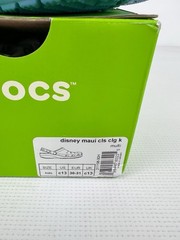 Crocs Disney Moana Maui Classic Kids Size C13 Clog Slip On Blue Green Maui