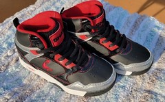 SHAQ Platinum Kids High Top Sneakers Black Red Silver Size 13 Athletic Shoes