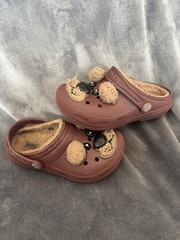 Crocs Classic Lined I Am Brown Bear Toddler Clogs | Youth Size C 12
