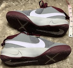 Nike Team Hustle D 10 GS Sneakers Grey Beetroot CW6735-007 Youth Sz 5Y Women 6.5