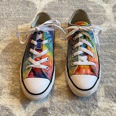 Converse Chuck Taylor All Star OX Low Top Shoes Unisex Size 2 Tie Dye Rainbow