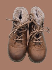 OshKosh Haskell Ankle Boots Unisex Kids Sz 11 Brown Classic Round Toe Lace Up
