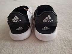 Adidas Kids Closed Toe Water Sandals Black White Lightweight Adjustable Size 1Y