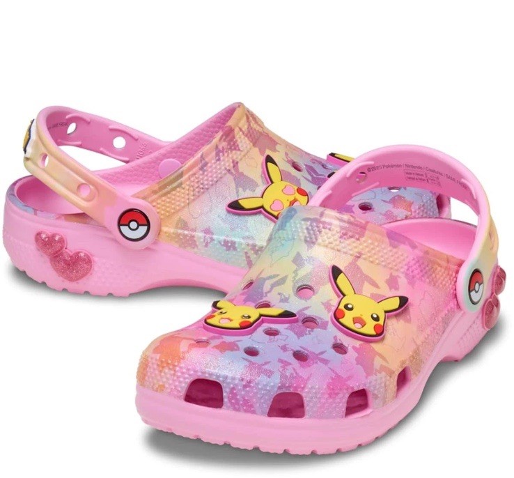 Crocs x Pokemon „Pikachu“ Pink Pre-School Kids Classic Clog 211229-90H
