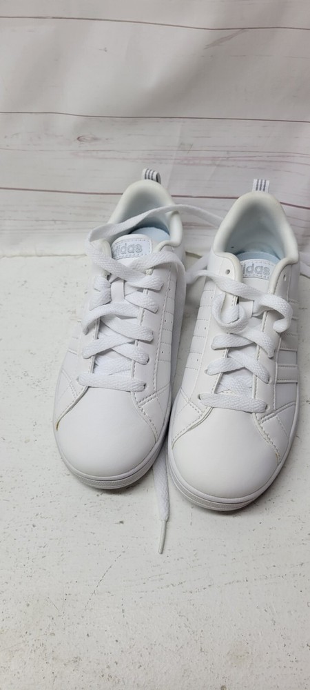 Adidas Neo Advantage VS K Size 2 White Grey Tennis Shoes