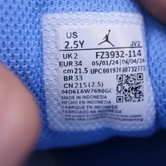 Nike Air Jordan 1 Mid White Legend Blue FZ3932-114 Kids Shoes PS Size 2.5Y