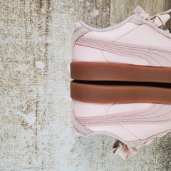PUMA Club II Era Kids Shoes Sz 11 C Running Pink Suede Leather Lace Up Sneakers