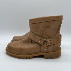 Durango Boots Youth Kids 4.5 D Tan Leather Short Harness Western Biker BT2523