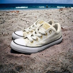 Converse Classic Chuck T Low White All Stars Junior Size 13 Fast Shipping