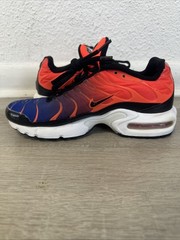 Nike Air Max Plus TN Flame Blue Orange Black Unisex Kids Sneakers 5.5Y