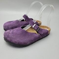 Youth Birkenstock Boston Clogs Size 33 US 2-2.5 Purple Suede Slip-On Vintage