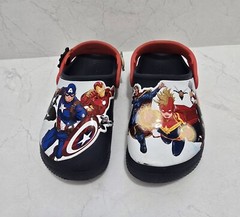 Crocs Fun Lab Marvel Avengers Patch Clog Kids Sz C13 Outdoor Superhero