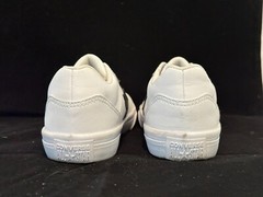 CONVERSE Junior El Distrito 2.0 Leather Sneaker In White/White/Black sz 2 *CLEAN
