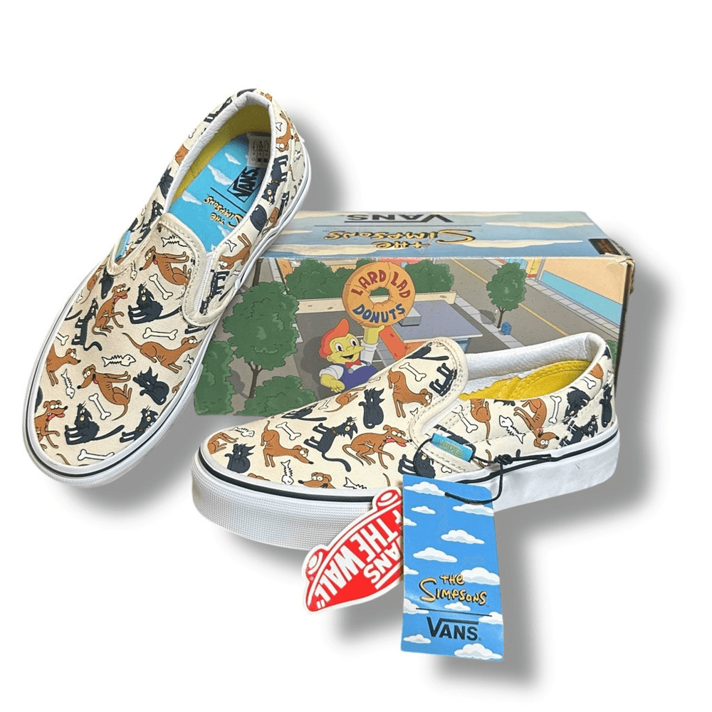 Vans x The Simpsons Family Pets Classic SlipOn Youth Kids Size 4 NIB
