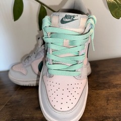 Nike Dunk Low Mineral Teal Grey Leather Shoes Size 5.5 Unisex Kids FD1232-002