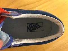 Vans Old Skool kids size 4 Suede Blue & Red sneakers skateboard V 2 straps shoes