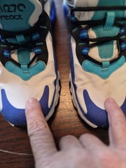 nike air7c react blue, teal black white. 6youth. dec 2019. #bq0103-105