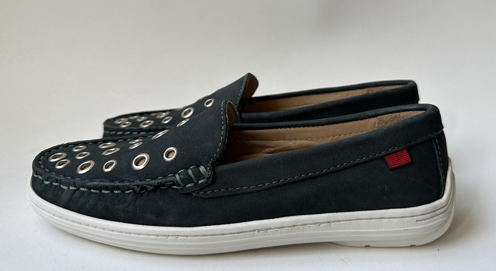 Marc Joseph New York Unisex Kids Black Leather Loafers Mott Street Size 3 -K05