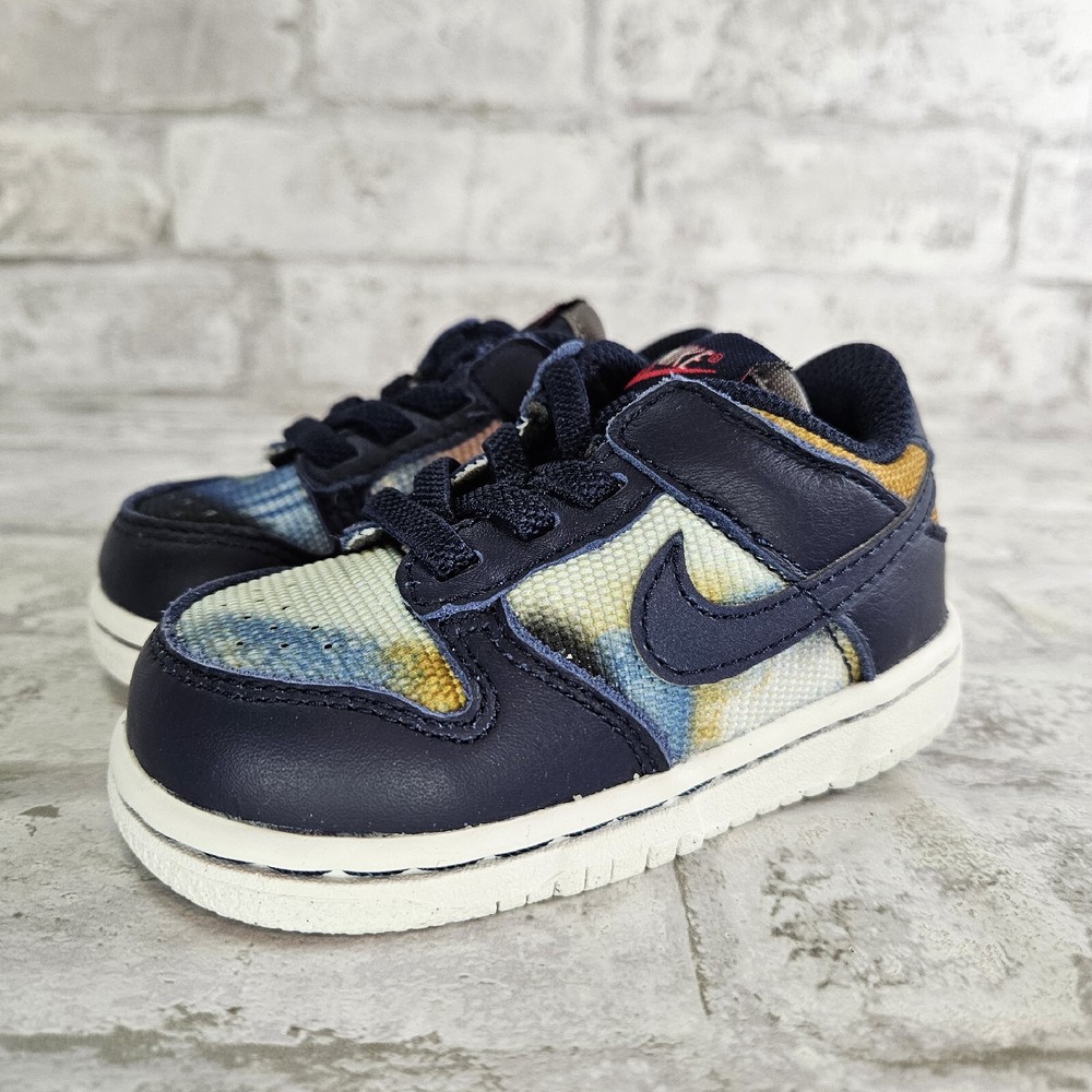 Nike Dunk Low SE Graffiti Obsidian TD DM1048-400 Toddler Size 4c Sneaker