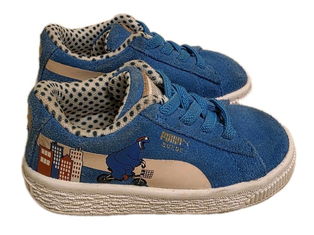 Puma Cookie Monster Blue Suede Sesame Street 50 Kids Shoes US Size 5C