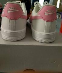 Nike Force 1 Low Lace (PS) White/Pink Rise (IF1673 124) Size 2.5Y