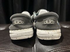 Hey Dude Wendy Chambray Slip On Shoes Size Youth 5 Light Gray Wally