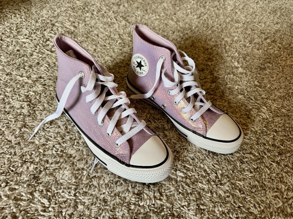 Converse Chuck Taylor All Star Disco Lilac High Top Sneakers A14333C Y Size 3.5