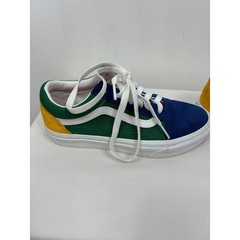 Vans Old Skool Colorblock Suede Canvas Sneaker Blue Green Yellow Men 4 Wom 5.5