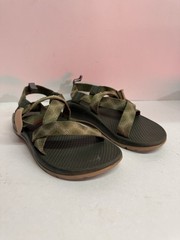 Chaco Ecotread Youth Kids Sandal Size 4 Green Beige Brown Adjustable Straps