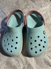 Crocs Crocband Clog Kids‘ J2 Ice Blue/White/Pink Lightweight Comfort