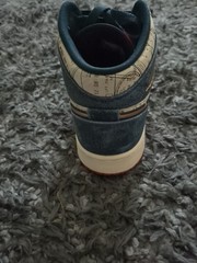 EUC Nike Air Jordan 1 Mid Take Flight Armory Navy Gold Size 7Y-worn very little