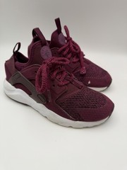 Nike Huarache Run Kids Sneakers Burgundy Maroon White Shoes Youth Size 3